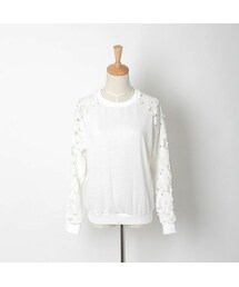 no brand | 袖レース トップス(Tシャツ/カットソー)
