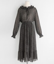 DHOLIC | ネックフリル小花柄ワンピース(ワンピース)