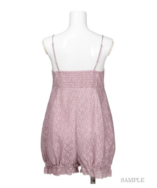 LILY BROWN（リリーブラウン）の「ヴィンテージレースコンビネゾン（オールインワン・レディース・OWHT/LAV/NVY・F）」の5枚目の写真