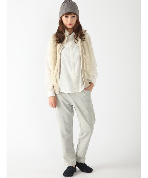 Rinajour（リナジュール）の「Rinajour ボアニットベスト（ジャケット/アウター・レディース・BEIGE・F）」の2枚目の写真