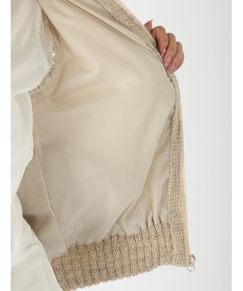 Rinajour（リナジュール）の「Rinajour ボアニットベスト（ジャケット/アウター・レディース・BEIGE・F）」の9枚目の写真