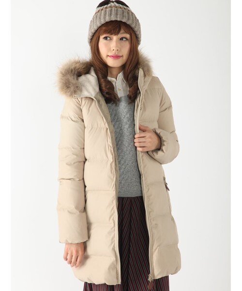 Rinajour（リナジュール）の「Rinbajour ロングダウンジャケット（ジャケット/アウター・レディース・BLACK/NAVY/BEIGE・1/2）」の11枚目の写真