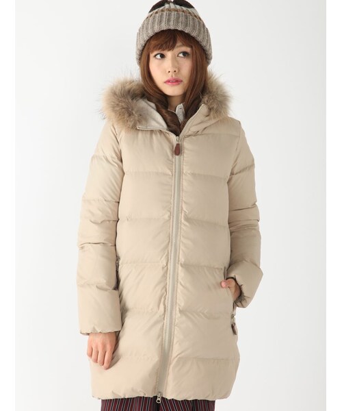 Rinajour（リナジュール）の「Rinbajour ロングダウンジャケット（ジャケット/アウター・レディース・BLACK/NAVY/BEIGE・1/2）」の18枚目の写真