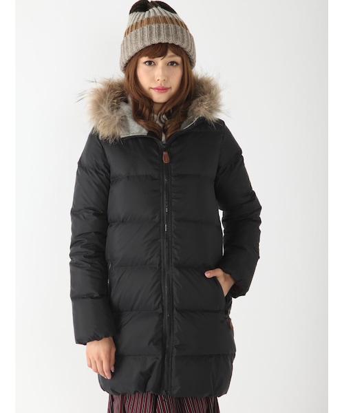 Rinajour（リナジュール）の「Rinbajour ロングダウンジャケット（ジャケット/アウター・レディース・BLACK/NAVY/BEIGE・1/2）」の10枚目の写真