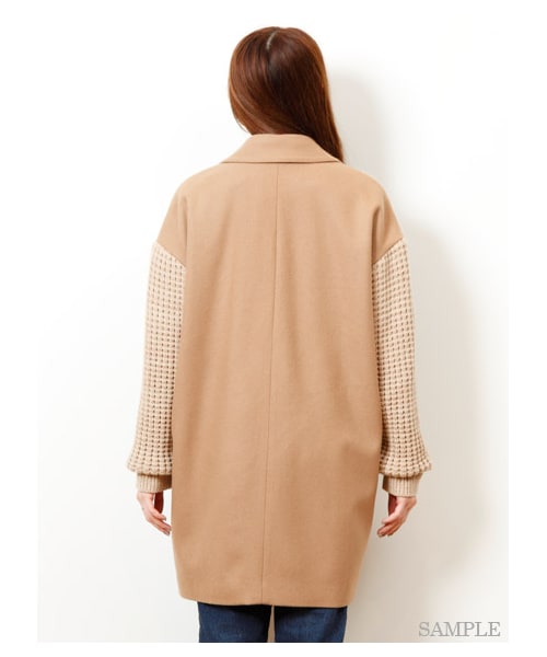 FURFUR（ファーファー）の「ニットドッキング アウター（ウールコート  