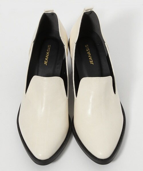 JEANASIS（ジーナシス）の「ポインテッドヒールシューズ（シューズ・レディース・オフホワイト/ブラック・Ｍ(23.5)/Ｌ(24.5)）」の6枚目の写真
