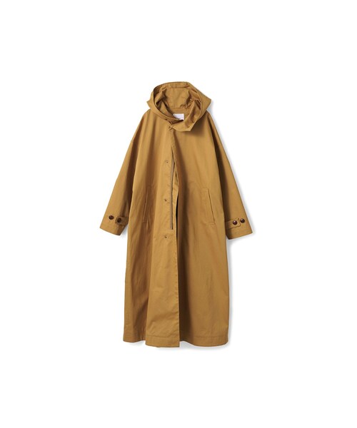 avecmoi（アヴェクモワ）の「アヴェクモワ フードの付いたコート〈ベージュ〉（レディースファッション > アウター > コート・レディース・ベージュ・（身幅68/総丈124cm）/（身幅71/総丈124cm）/（身幅65/総丈124cm）/（身幅65/総丈117cm）/（身幅62/総丈124cm））」の2枚目の写真