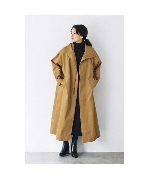 avecmoi（アヴェクモワ）の「アヴェクモワ フードの付いたコート〈ベージュ〉（レディースファッション > アウター > コート・レディース・ベージュ・（身幅68/総丈124cm）/（身幅71/総丈124cm）/（身幅65/総丈124cm）/（身幅65/総丈117cm）/（身幅62/総丈124cm））」の9枚目の写真