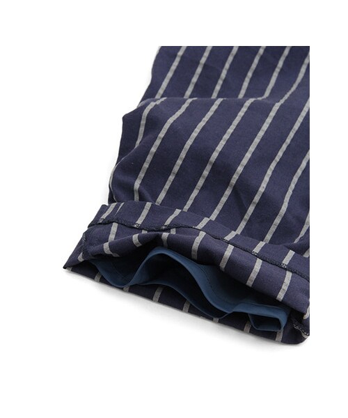 KBF（ケイビーエフ）の「ストライプフロントタックパンツ（パンツ・レディース・ネイビー×グレー/オフ×ライトグレー・one）」の11枚目の写真