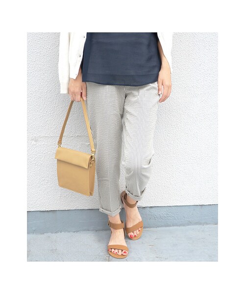 URBAN RESEARCH DOORS（アーバンリサーチドアーズ）の「コットンリネンコードレーンパンツ（パンツ・レディース・ネイビー/ライトグレー・36/38/40）」の5枚目の写真