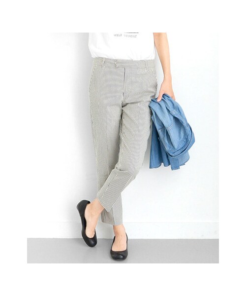 URBAN RESEARCH DOORS（アーバンリサーチドアーズ）の「コットンリネンコードレーンパンツ（パンツ・レディース・ネイビー/ライトグレー・36/38/40）」の6枚目の写真