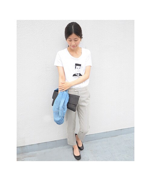 URBAN RESEARCH DOORS（アーバンリサーチドアーズ）の「コットンリネンコードレーンパンツ（パンツ・レディース・ネイビー/ライトグレー・36/38/40）」の3枚目の写真