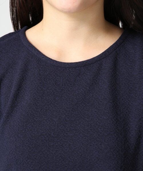 LOWRYS FARM（ローリーズファーム）の「ジャガードペプラムプルオーバーショートスリーブ（トップス・レディース・オフ/グレー/ピンク/ネイビー・Ｍ/Ｌ）」の7枚目の写真