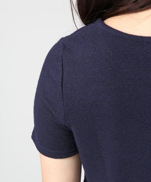 LOWRYS FARM（ローリーズファーム）の「ジャガードペプラムプルオーバーショートスリーブ（トップス・レディース・オフ/グレー/ピンク/ネイビー・Ｍ/Ｌ）」の10枚目の写真