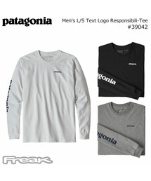 patagonia | PATAGONIA メンズ Tシャツ Men's Long-Sleeved Text Logo Responsibili-Tee メンズ・ロングスリーブ・テキスト・ロゴ・レスポンシビリティー(Tシャツ/カットソー)