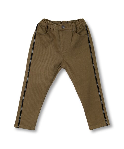 BRANSHES（ブランシェス）の「サイドロゴテープ裏起毛パンツ（その他パンツ・キッズ・ネイビーブルー/キャメル・80cm～150cm）」の2枚目の写真