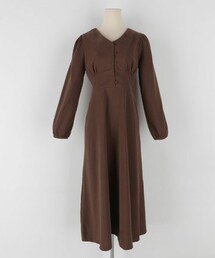 DHOLIC | Vネックボタンワンピース(ワンピース)