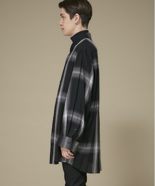 LAD MUSICIAN ツイードチェスターコート＋チェックシャツ LAD MUSICIAN