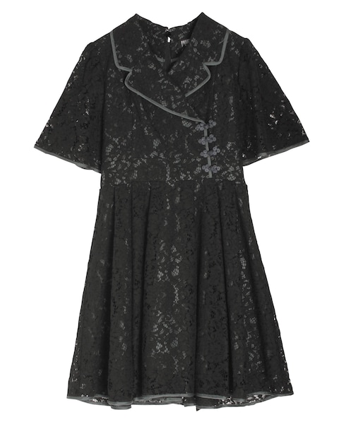 【PAMEO POSE】Mandarin Button Dress PAMEO POSE Mandarin Button Dress （ベージュ） -ファッション
