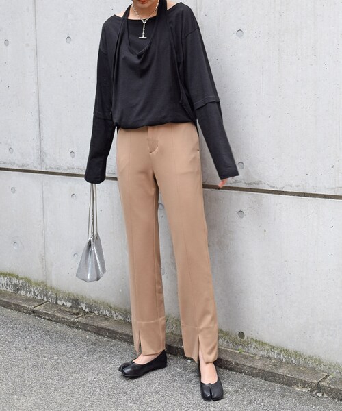 no brand（ノーブランド）の「フロントスリットジャージPT（その他パンツ・レディース・その他）」の2枚目の写真