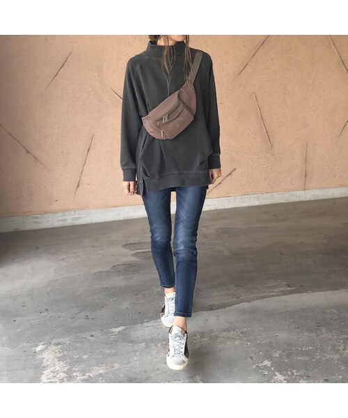 copine（コピン）の「再入荷！絶妙なピグメント加工スモーキーカラー！サイドタックデザインボトルネックトップス(3color)【クリックポスト対象商品】（スウェット・レディース・その他）」の3枚目の写真