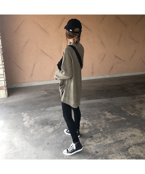 copine（コピン）の「再入荷！絶妙なピグメント加工スモーキーカラー！サイドタックデザインボトルネックトップス(3color)【クリックポスト対象商品】（スウェット・レディース・その他）」の10枚目の写真