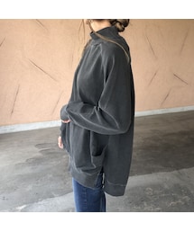 copine | 再入荷！絶妙なピグメント加工スモーキーカラー！サイドタックデザインボトルネックトップス(3color)【クリックポスト対象商品】(スウェット)