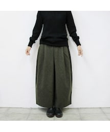homspun | **再々入荷** homspun ホームスパン　ソフトフラノ２タックパンツ　#ネイビー　【送料無料】(その他パンツ)