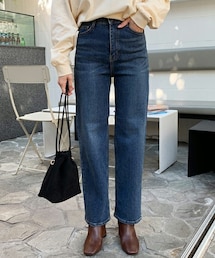 DHOLIC | 裏起毛ワイドデニムパンツ(デニムパンツ)