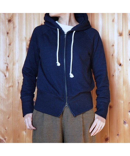 Handmade（ハンドメイド）の「インディゴパーカー（パーカー・レディース・その他）」の6枚目の写真