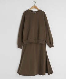 DHOLIC | 裏起毛スウェット&スカートSET(アンサンブル)