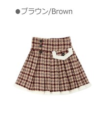 Bobon21 | 千鳥柄サイドポケットプリーツスカート-全２色-(スカート)