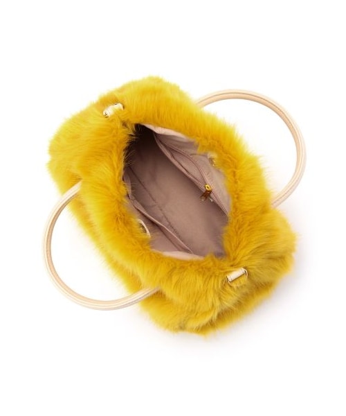 OZOC（オゾック）の「ファーボストンバッグ（ボストンバッグ・レディース・イエロー系/ベージュ系・00）」の6枚目の写真