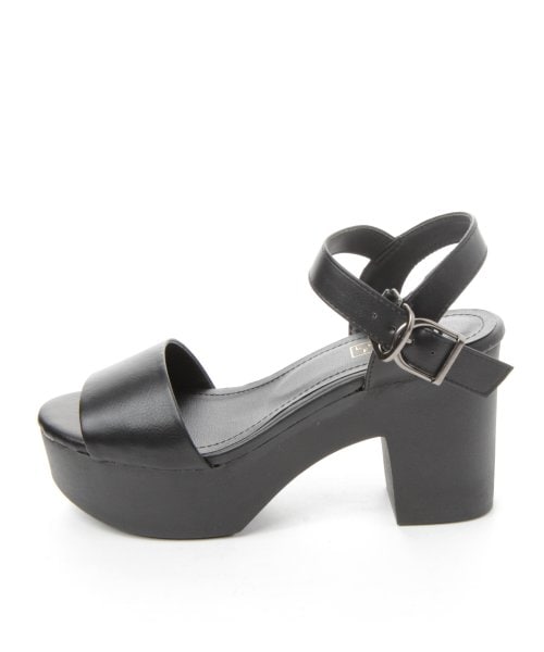 LOWRYS FARM（ローリーズファーム）の「ヒールサンダル２（シューズ・レディース・オーロラ/ブラック/ベージュ・Ｓ/Ｍ/Ｌ）」の4枚目の写真