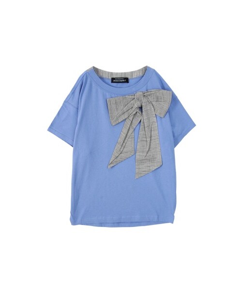 jevous enprie!（ジュヴゾンプリ）の「jevous enprie! / おリボンティー� / カットソー（トップス・レディース・white(01)/light blue(11)/navy(13)/gray(24)・01）」の9枚目の写真