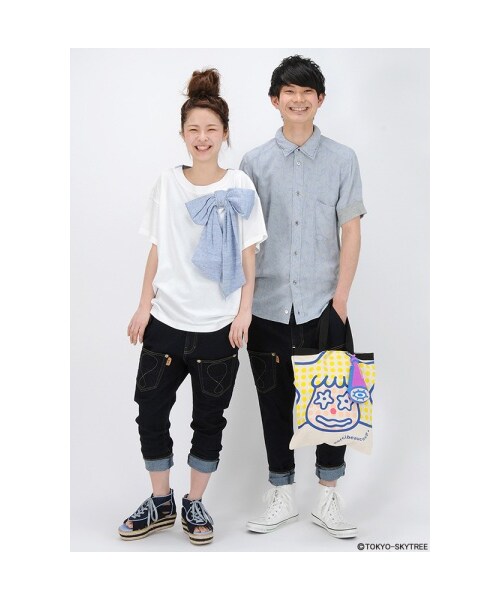 jevous enprie!（ジュヴゾンプリ）の「jevous enprie! / おリボンティー� / カットソー（トップス・レディース・white(01)/light blue(11)/navy(13)/gray(24)・01）」の11枚目の写真