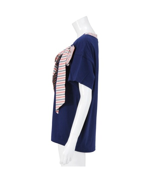 jevous enprie!（ジュヴゾンプリ）の「jevous enprie! / おリボンティー� / カットソー（トップス・レディース・white(01)/light blue(11)/navy(13)/gray(24)・01）」の7枚目の写真