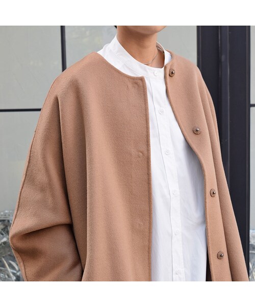 no brand(ノーブランド)の「ダブルフェイスノーカラーCT(チェスターコート・レディース・その他)」の4枚目の写真