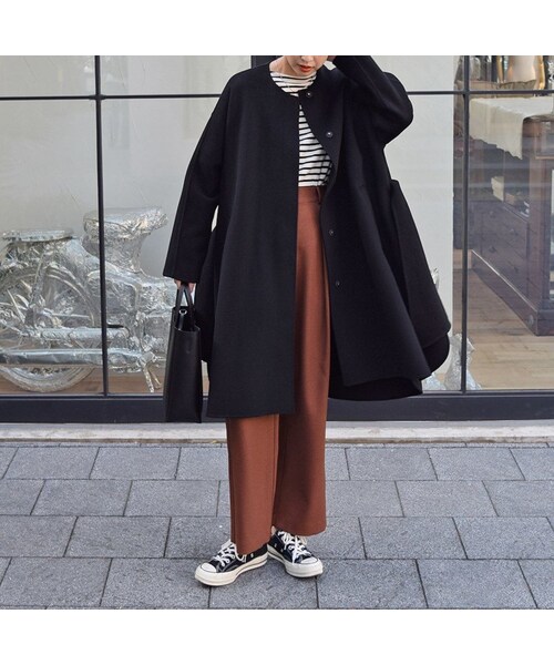 no brand(ノーブランド)の「ダブルフェイスノーカラーCT(チェスターコート・レディース・その他)」の8枚目の写真