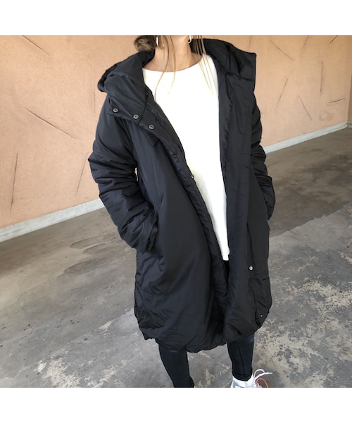 copine（コピン）の「11月14日再入荷！軽やかな着心地！フード中綿ロングコート（ダウンジャケット/コート・レディース・その他）」の8枚目の写真