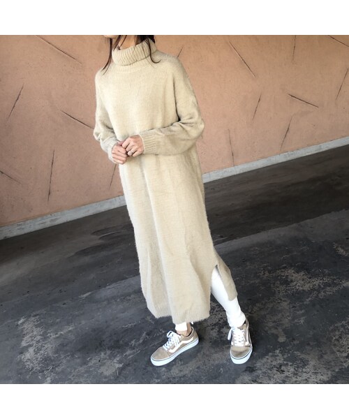 copine(コピン)の「【期間限定価格】再入荷!柔らかな肌触り!シャギーニットロングワンピース(2color)(ワンピース・レディース・その他)」の6枚目の写真