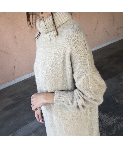 copine(コピン)の「【期間限定価格】再入荷!柔らかな肌触り!シャギーニットロングワンピース(2color)(ワンピース・レディース・その他)」の7枚目の写真