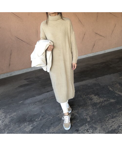 copine(コピン)の「【期間限定価格】再入荷!柔らかな肌触り!シャギーニットロングワンピース(2color)(ワンピース・レディース・その他)」の1枚目の写真