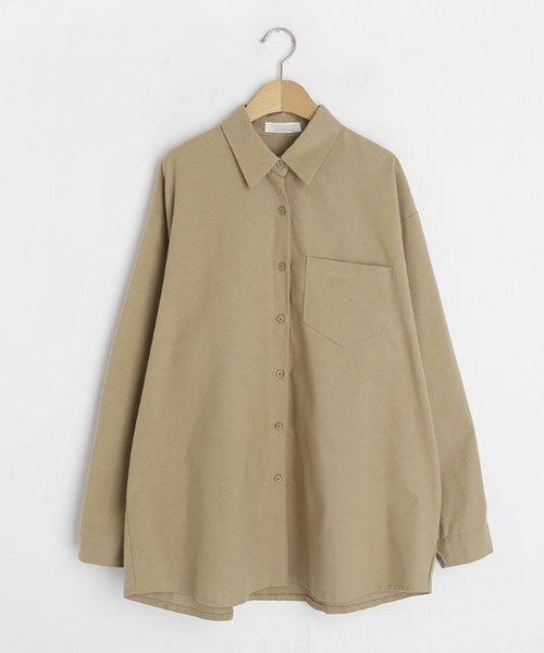 DHOLIC(ディーホリック)の「ルーズワンポケットシャツ(シャツ/ブラウス・レディース・ホワイト/ピンク/ブルー/ベージュ・FREE)」の2枚目の写真