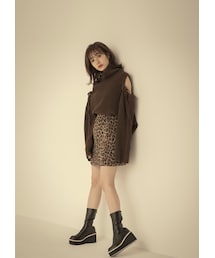 N WITH. | オープンショルダーリボンニットトップス(ニット/セーター)