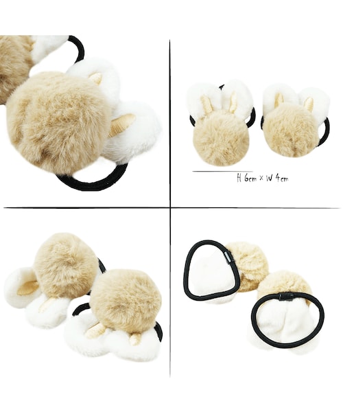 キッズヘアゴム ♡ミンクファー♡ハート♡レッド♡ツイン キッズヘアゴム ♡ミンクファー♡ハート♡レッド♡ツイン 【公式通販】