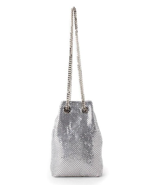 OZOC(オゾック)の「メタルミニ巾着ショルダーバッグ(バッグ・レディース・ブラック(019)/シルバー(006)/ゴールド(007)・00)」の4枚目の写真