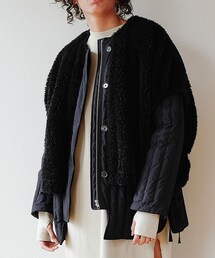 CLANE（クラネ）の「ボアベストレイヤードダウンコート（）」 - WEAR