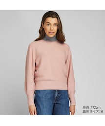 UNIQLO | パフスリーブクルーネックセーター（長袖）(ニット/セーター)