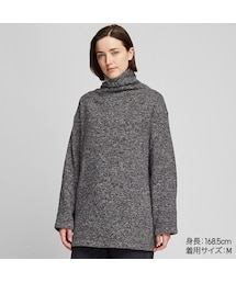 UNIQLO | ニットフリースハイネックチュニック（長袖）(Tシャツ/カットソー)